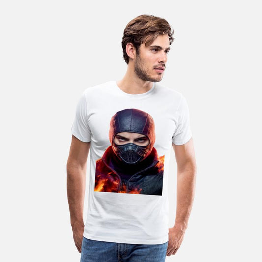 Person wearing a mask