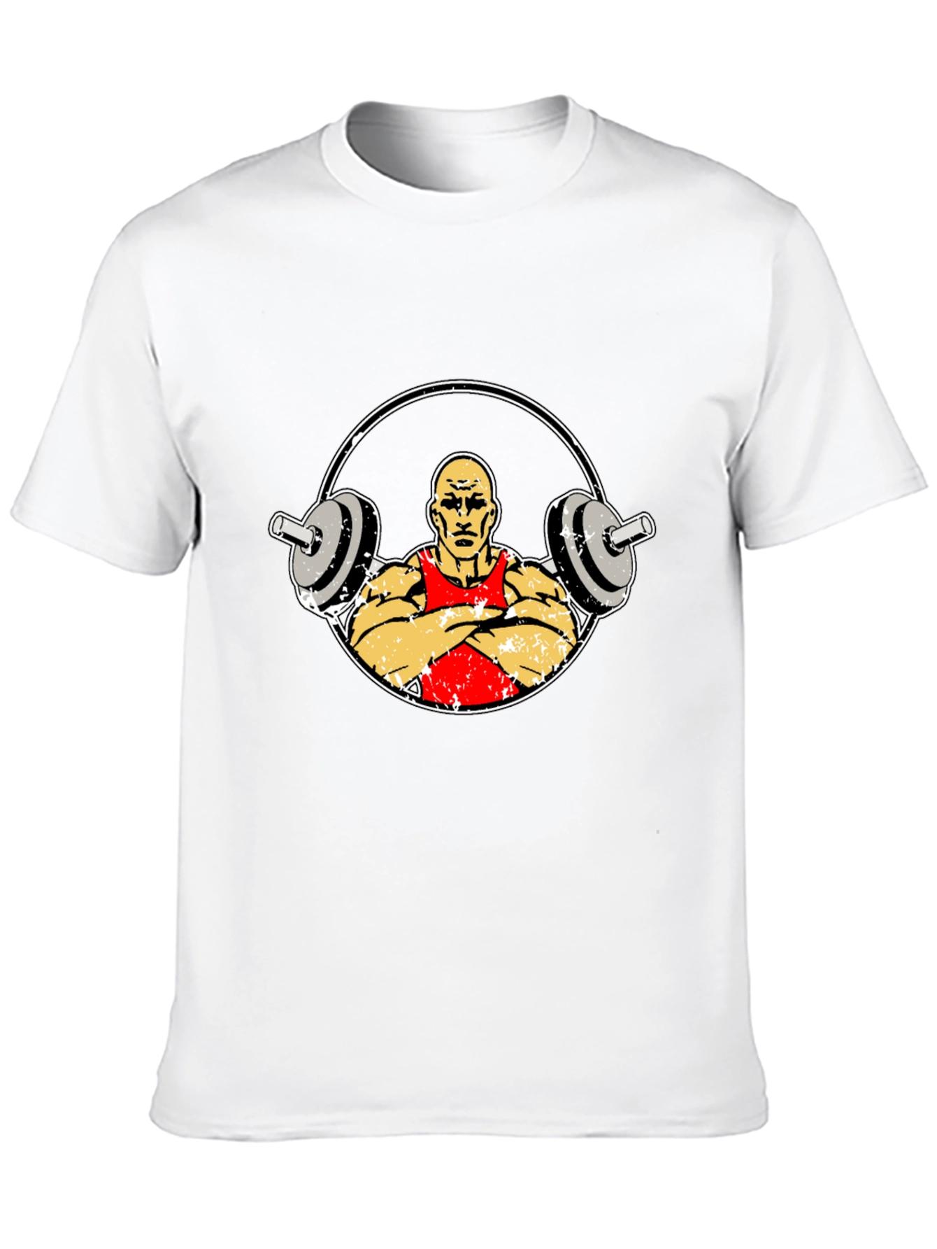 Weightlifter Graphic Tee - Black Cotton Fitness Shirt