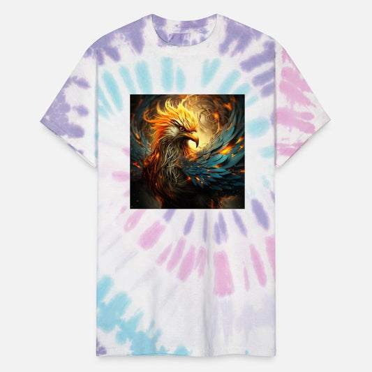 Phoenix Art Blue Wings with Flames