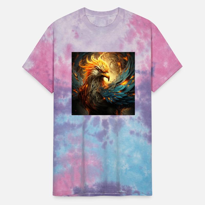 Phoenix Art Blue Wings with Flames