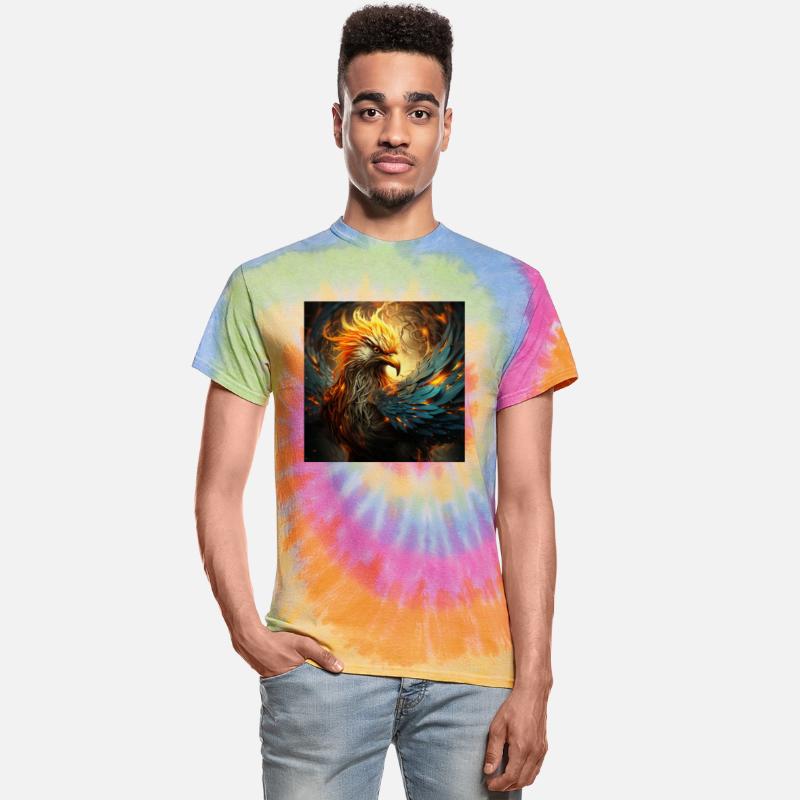 Phoenix Art Blue Wings with Flames