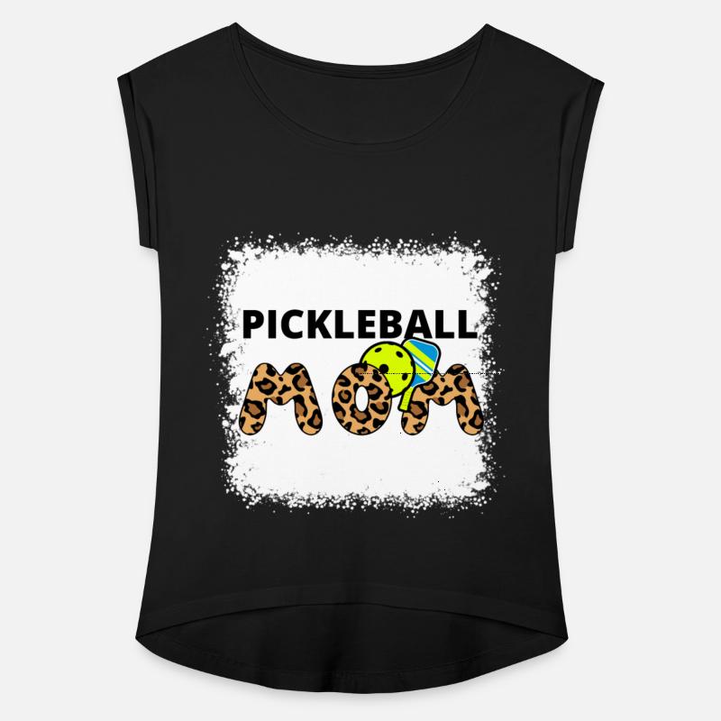 Pickleball Mom Leopard Bleached Pickleball Mom