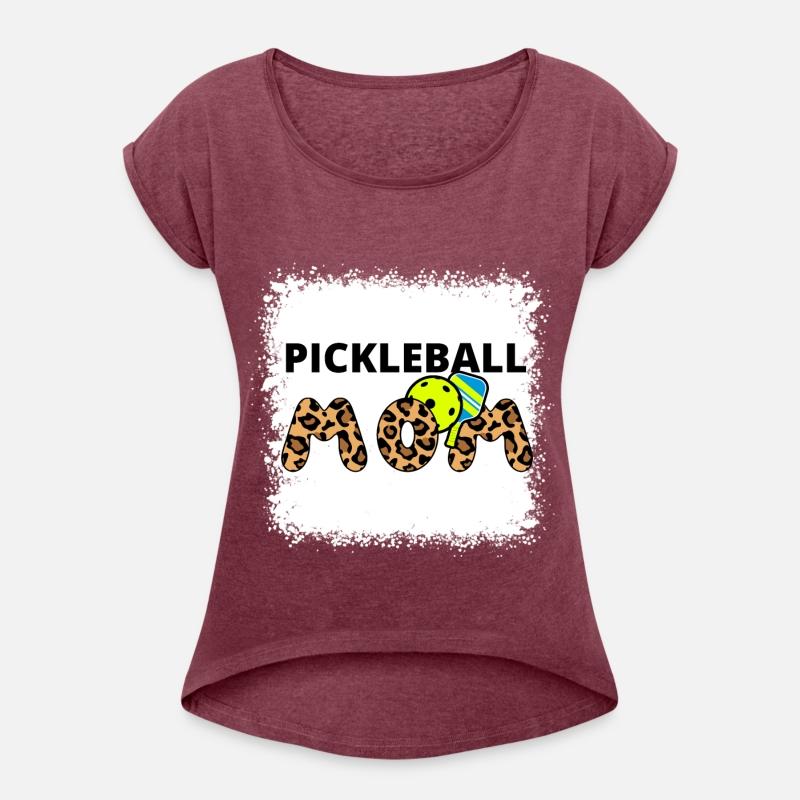 Pickleball Mom Leopard Bleached Pickleball Mom