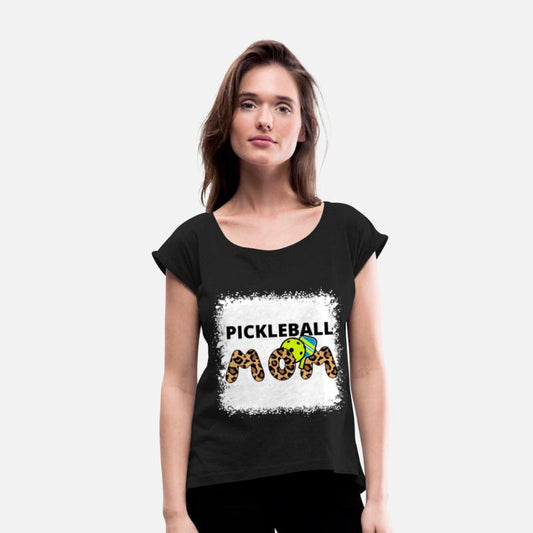 Pickleball Mom Leopard Bleached Pickleball Mom