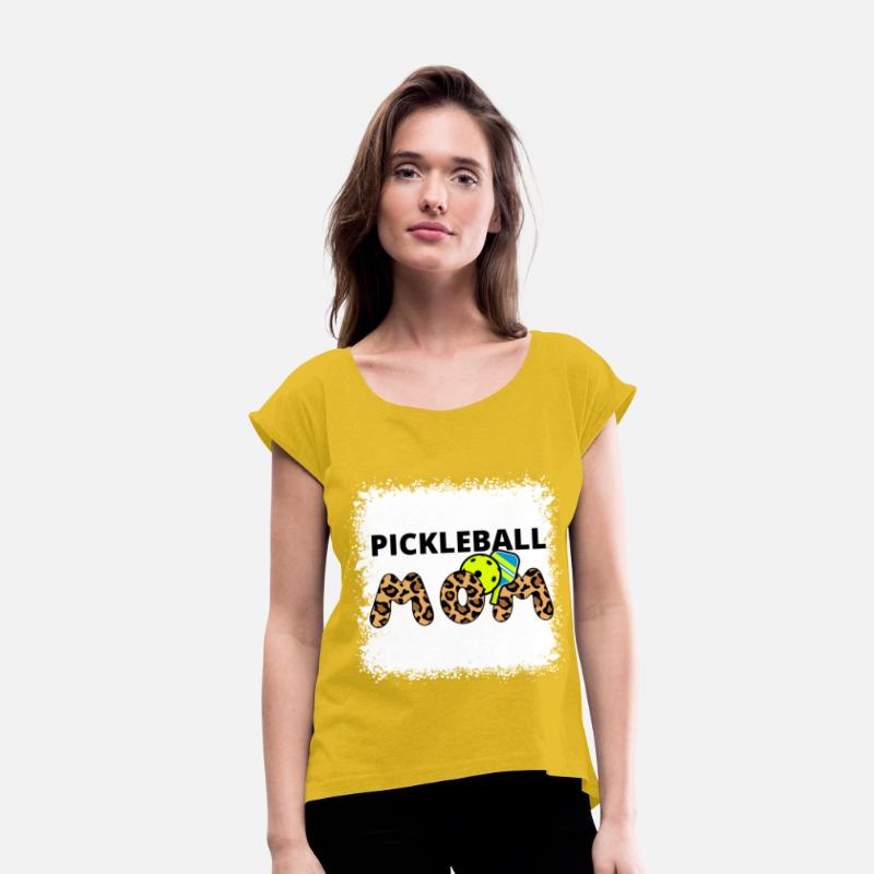 Pickleball Mom Leopard Bleached Pickleball Mom