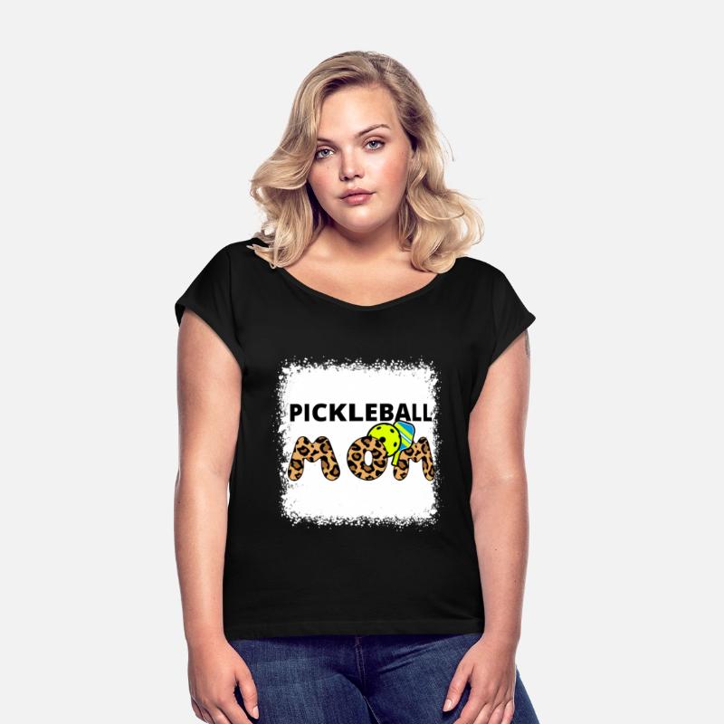 Pickleball Mom Leopard Bleached Pickleball Mom