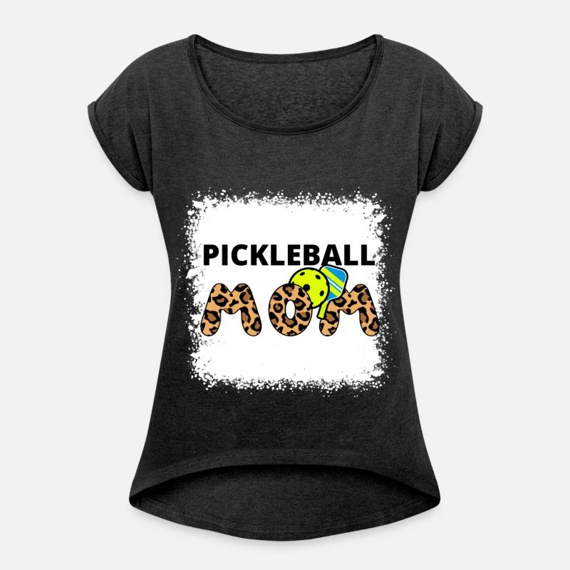 Pickleball Mom Leopard Bleached Pickleball Mom