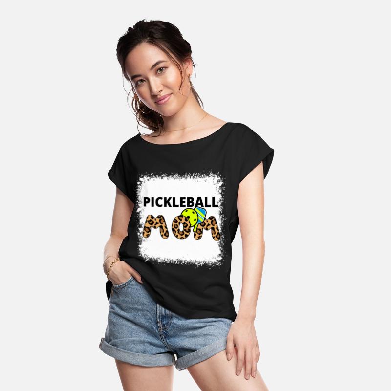 Pickleball Mom Leopard Bleached Pickleball Mom