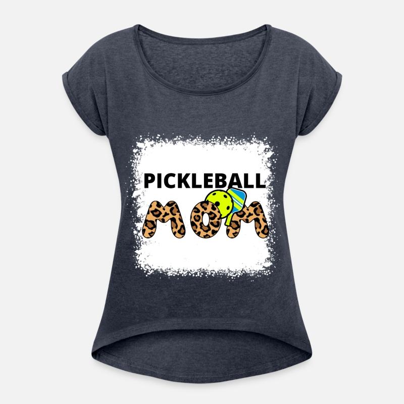 Pickleball Mom Leopard Bleached Pickleball Mom