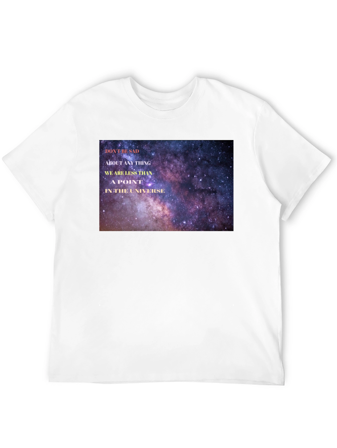 Universe Galaxy Print Black T-Shirt