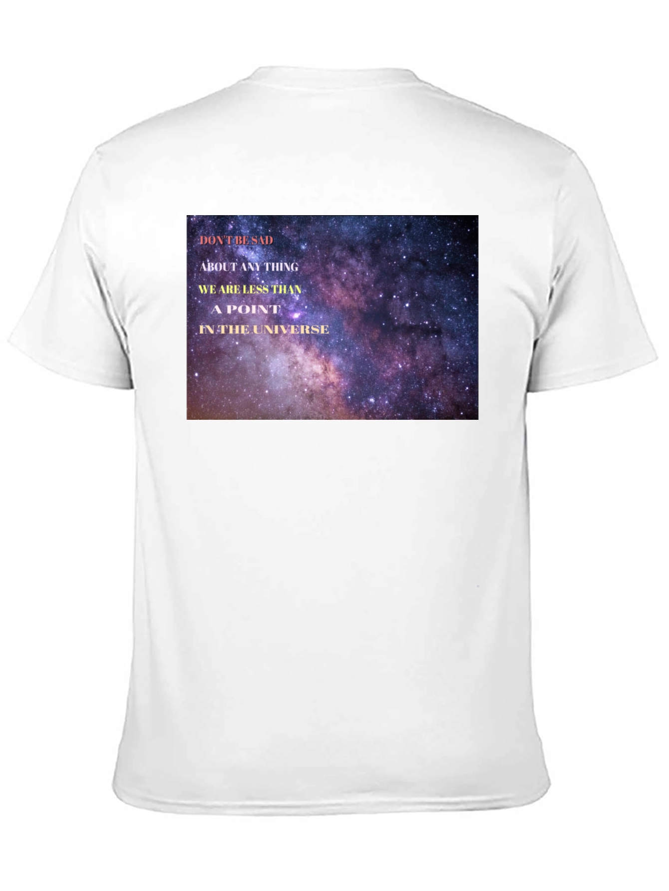 Universe Galaxy Print Black T-Shirt