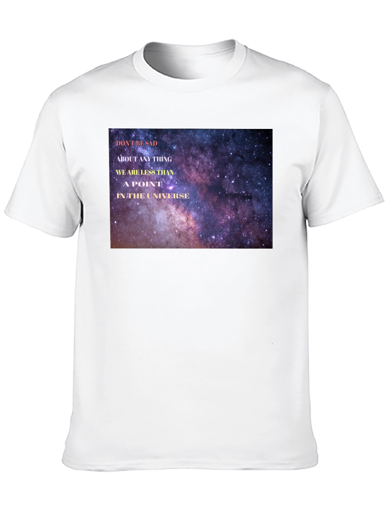 Universe Galaxy Print Black T-Shirt