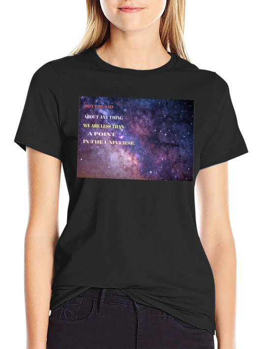 Universe Galaxy Print Black T-Shirt
