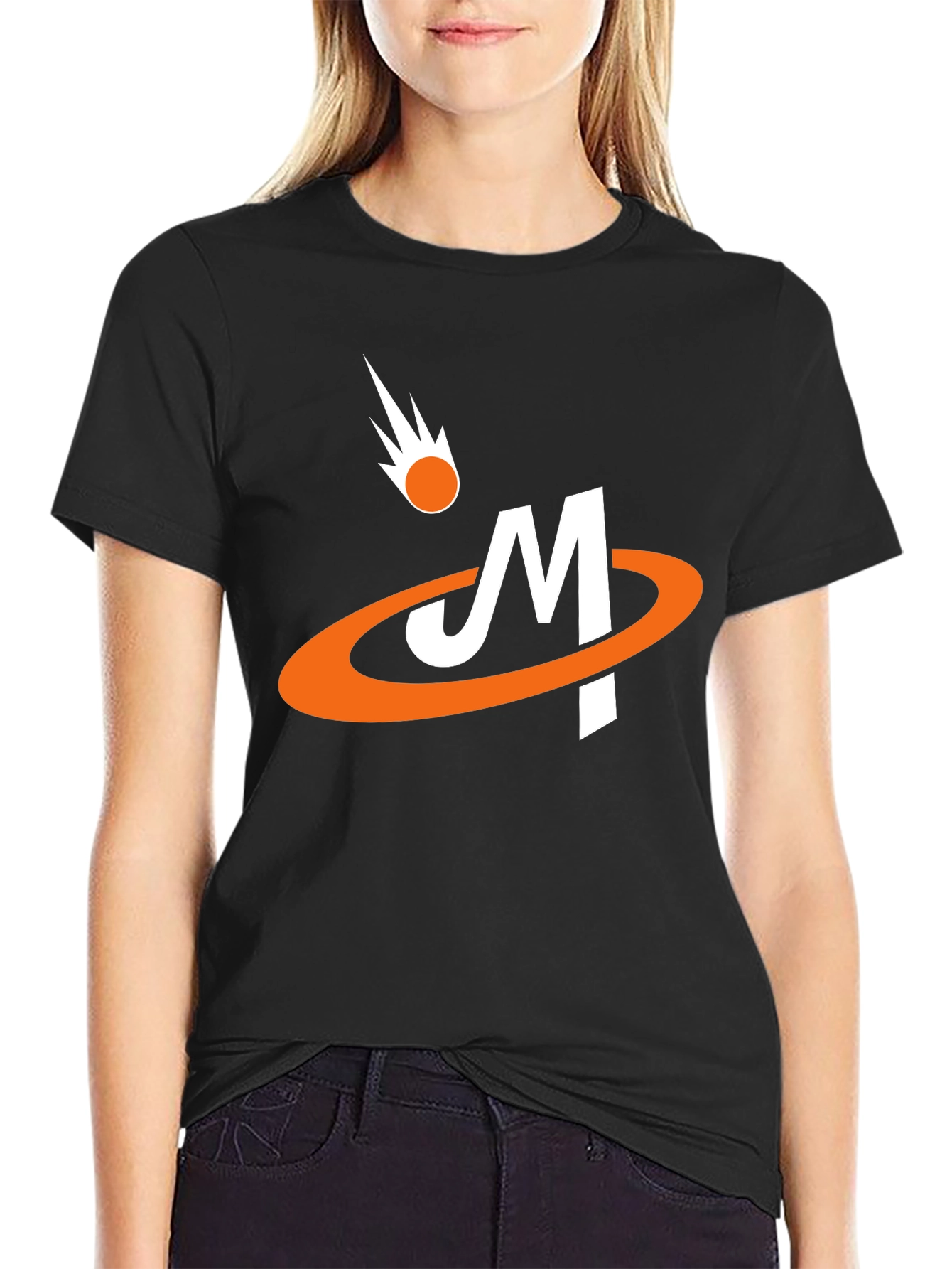 Retro Comet M Graphic Tee - Black Cotton Blend