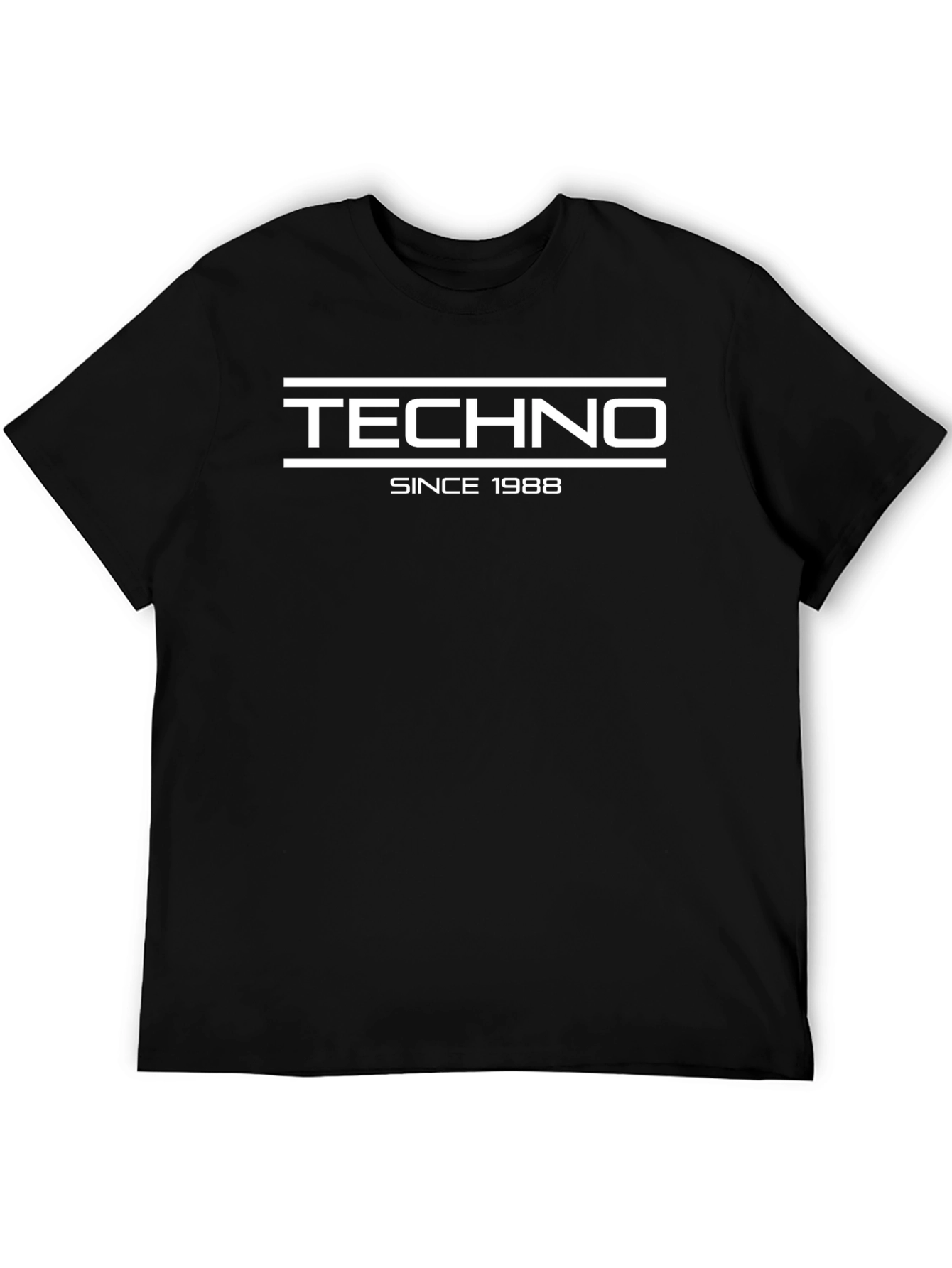 Techno Since 1988 Black Graphic T-Shirt