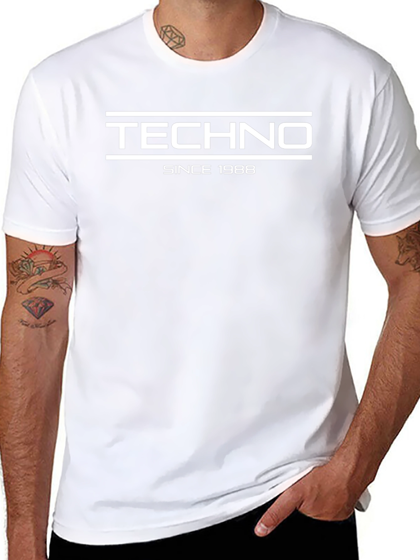 Techno Since 1988 Black Graphic T-Shirt