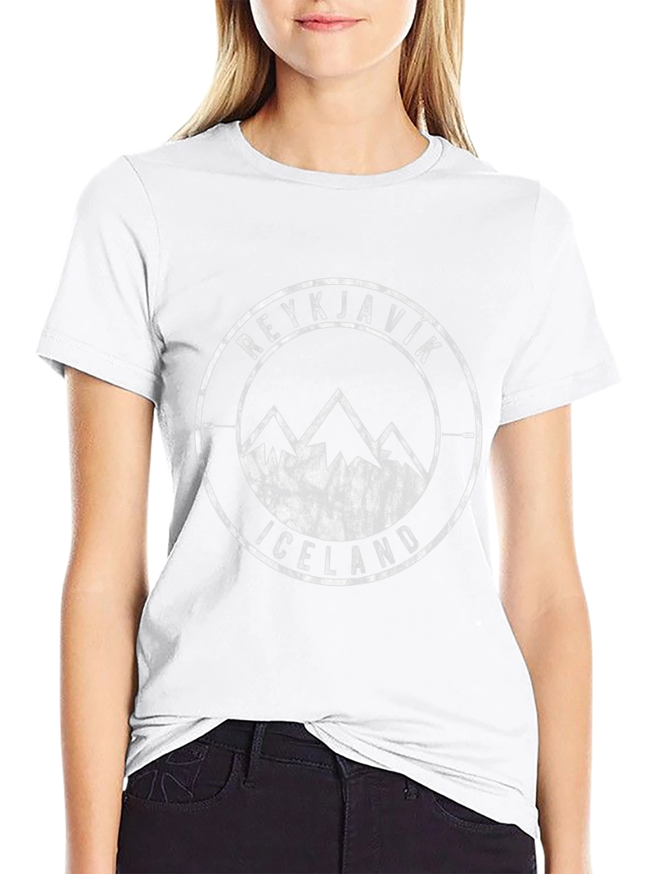Reykjavik Iceland Mountain Graphic T-Shirt