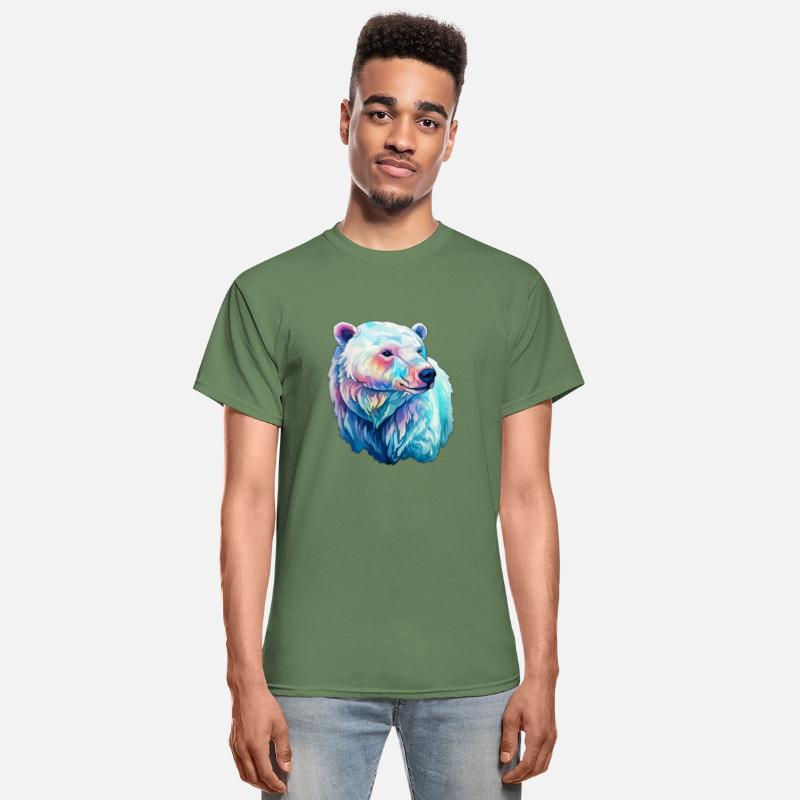 Polar Bear Roar in Winter Wonderland Watercolor