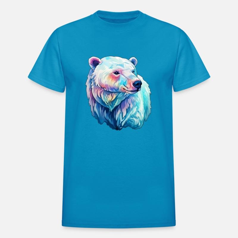 Polar Bear Roar in Winter Wonderland Watercolor