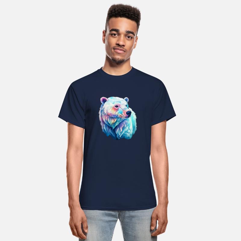 Polar Bear Roar in Winter Wonderland Watercolor