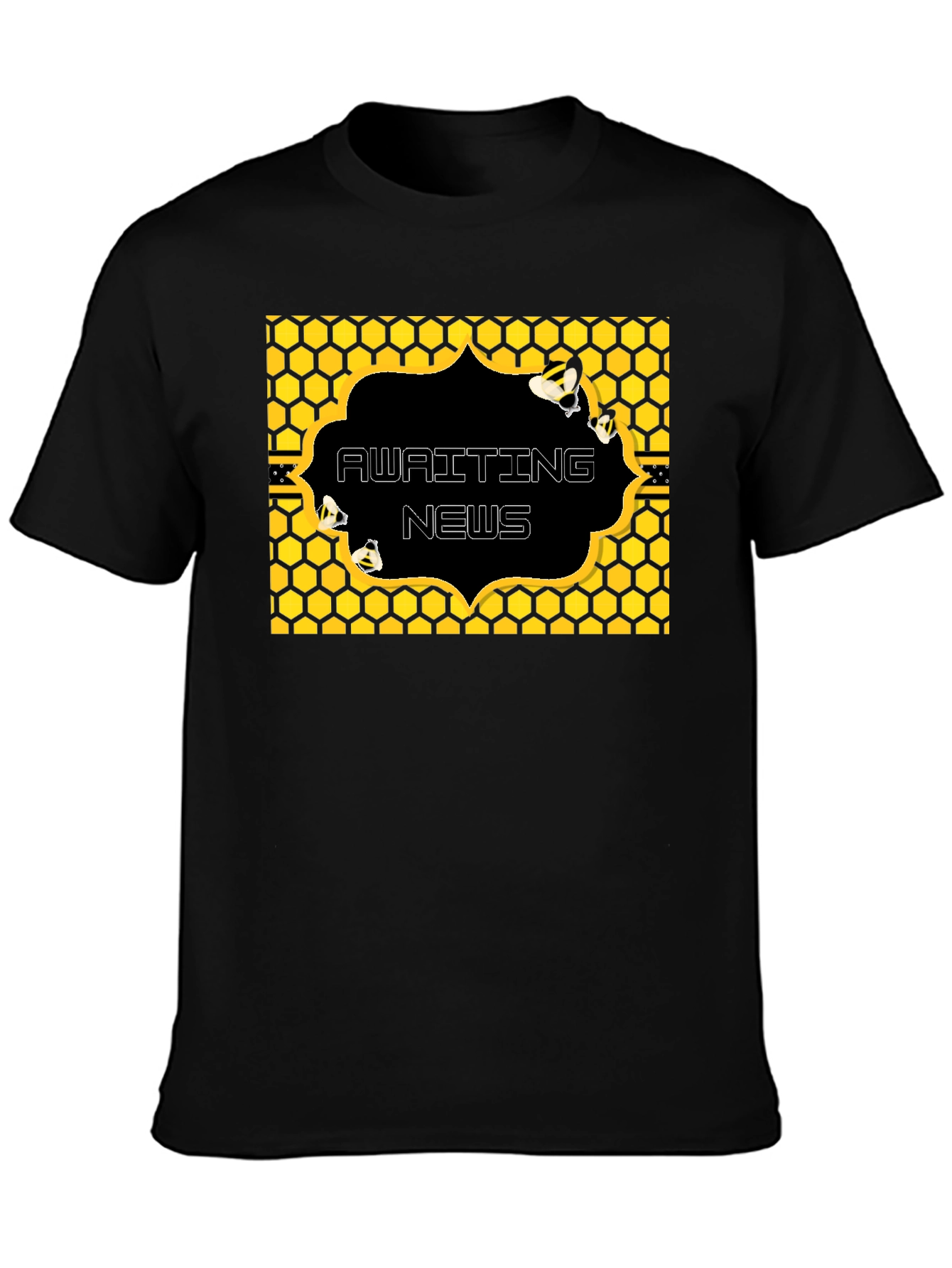 Awaiting News Bee Honeycomb T-Shirt