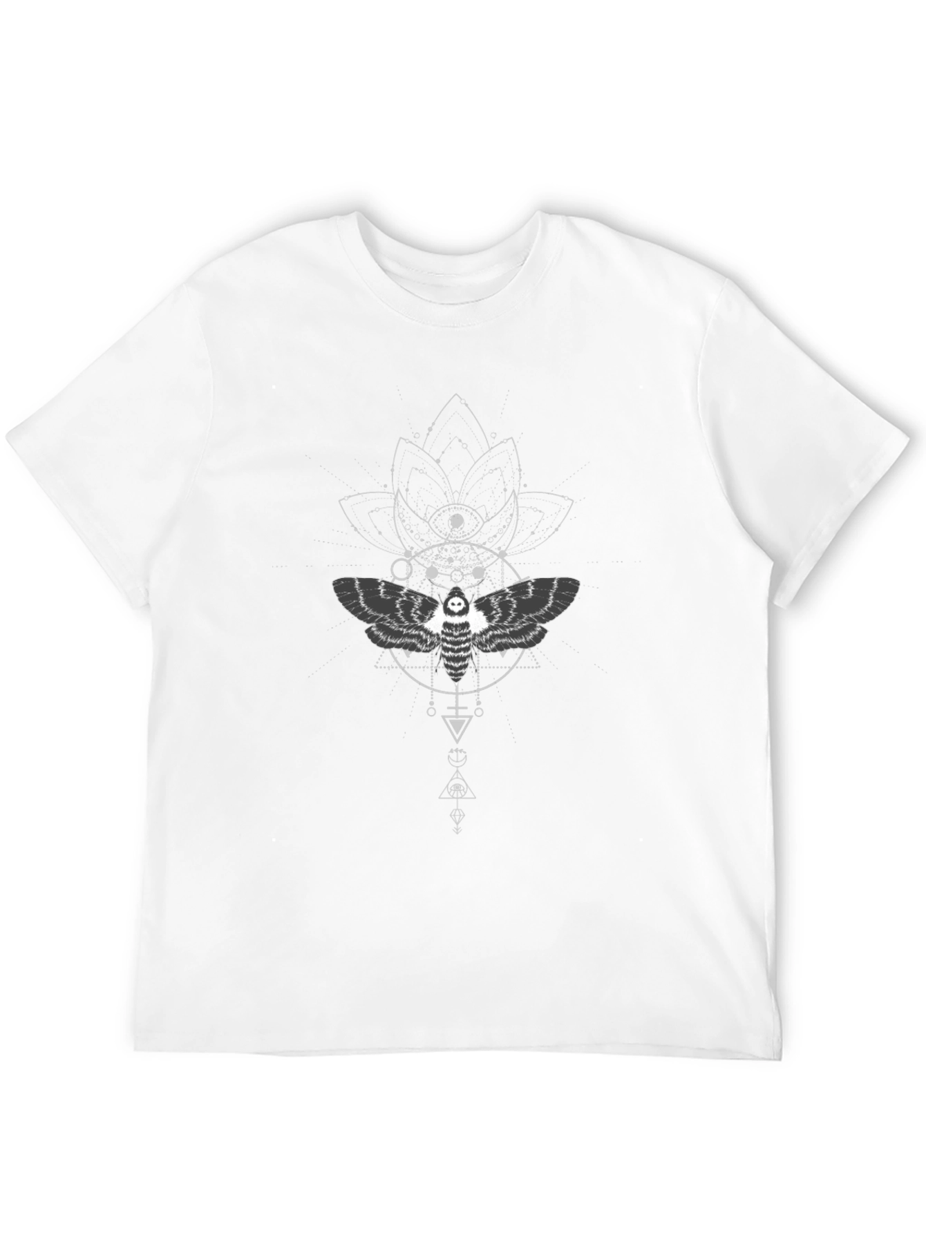 Mystic Moth Graphic Tee - Black Cotton T-Shirt