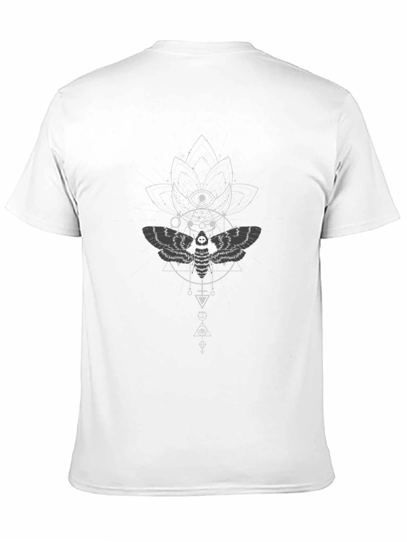 Mystic Moth Graphic Tee - Black Cotton T-Shirt