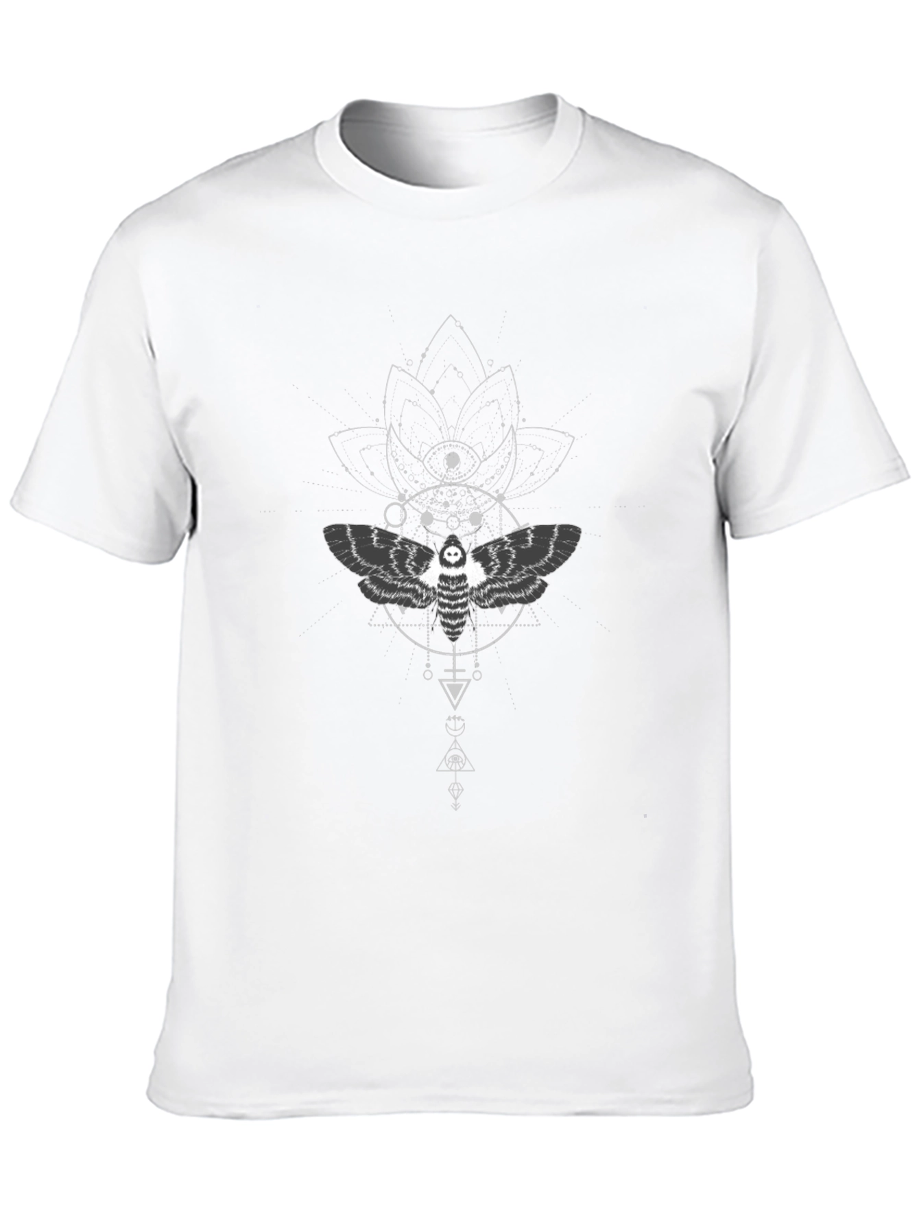 Mystic Moth Graphic Tee - Black Cotton T-Shirt