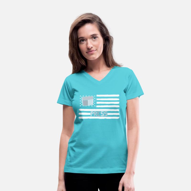 Press Journalist American Flag