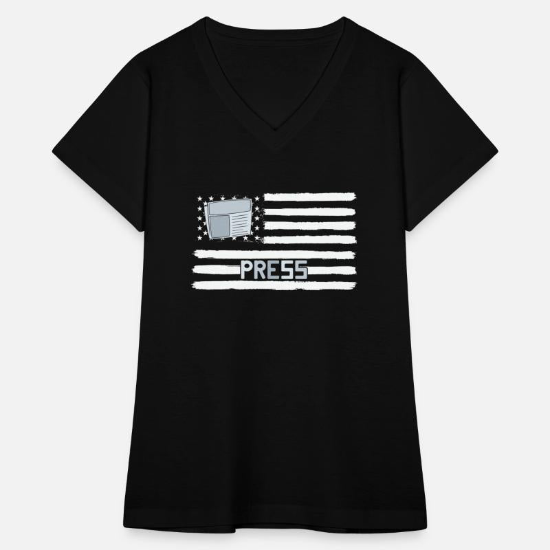 Press Journalist American Flag