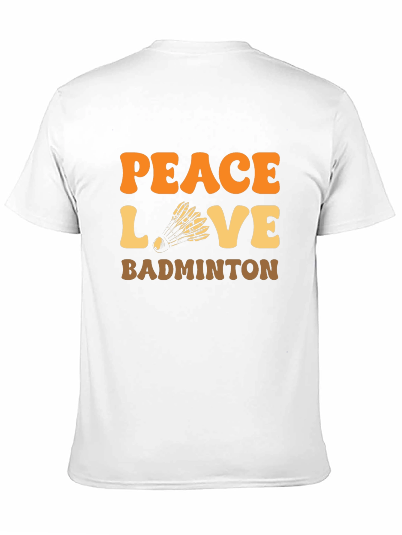 Peace Love Badminton T-Shirt Retro Design