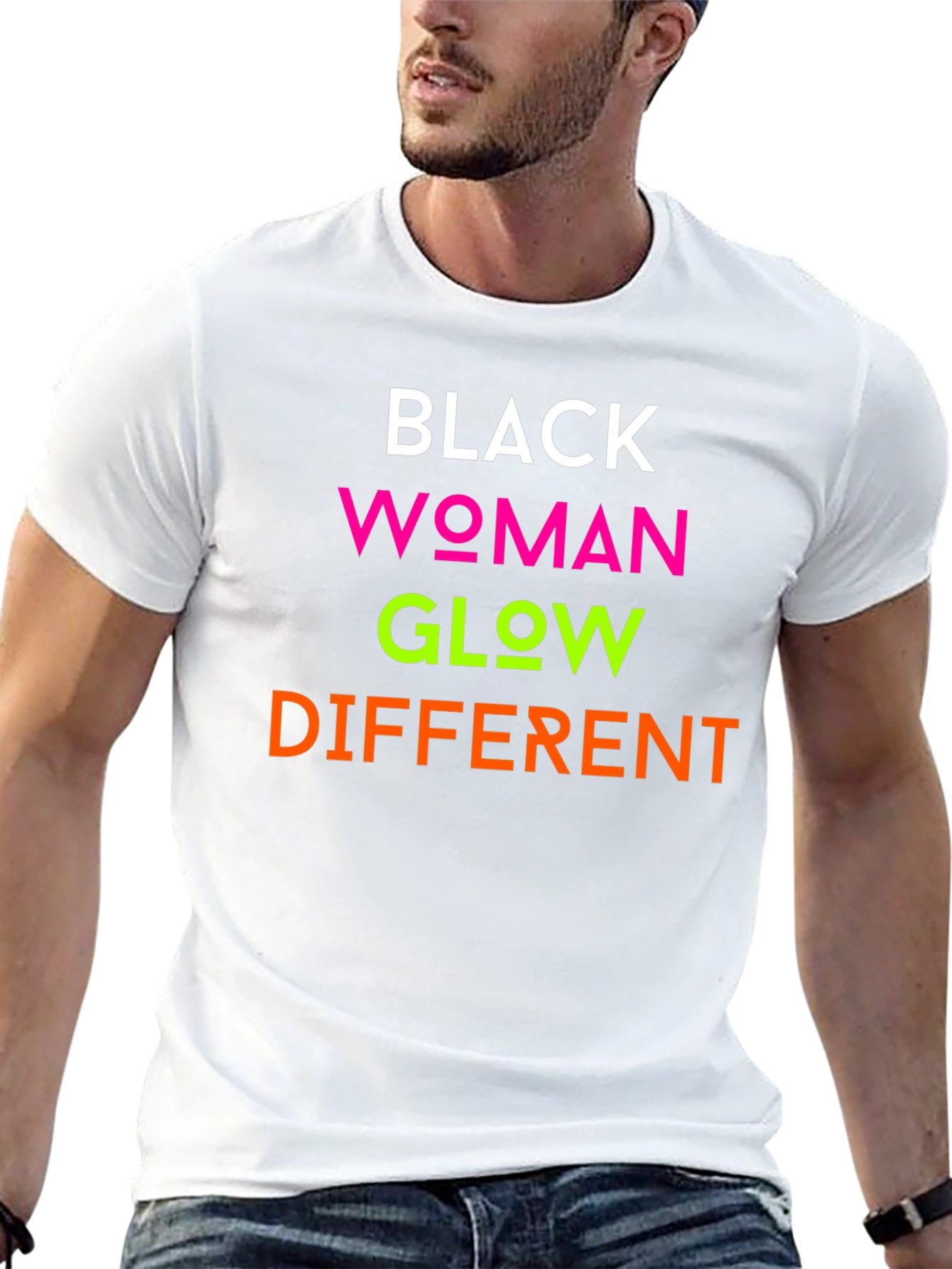 Black Woman Glow Different T-Shirt