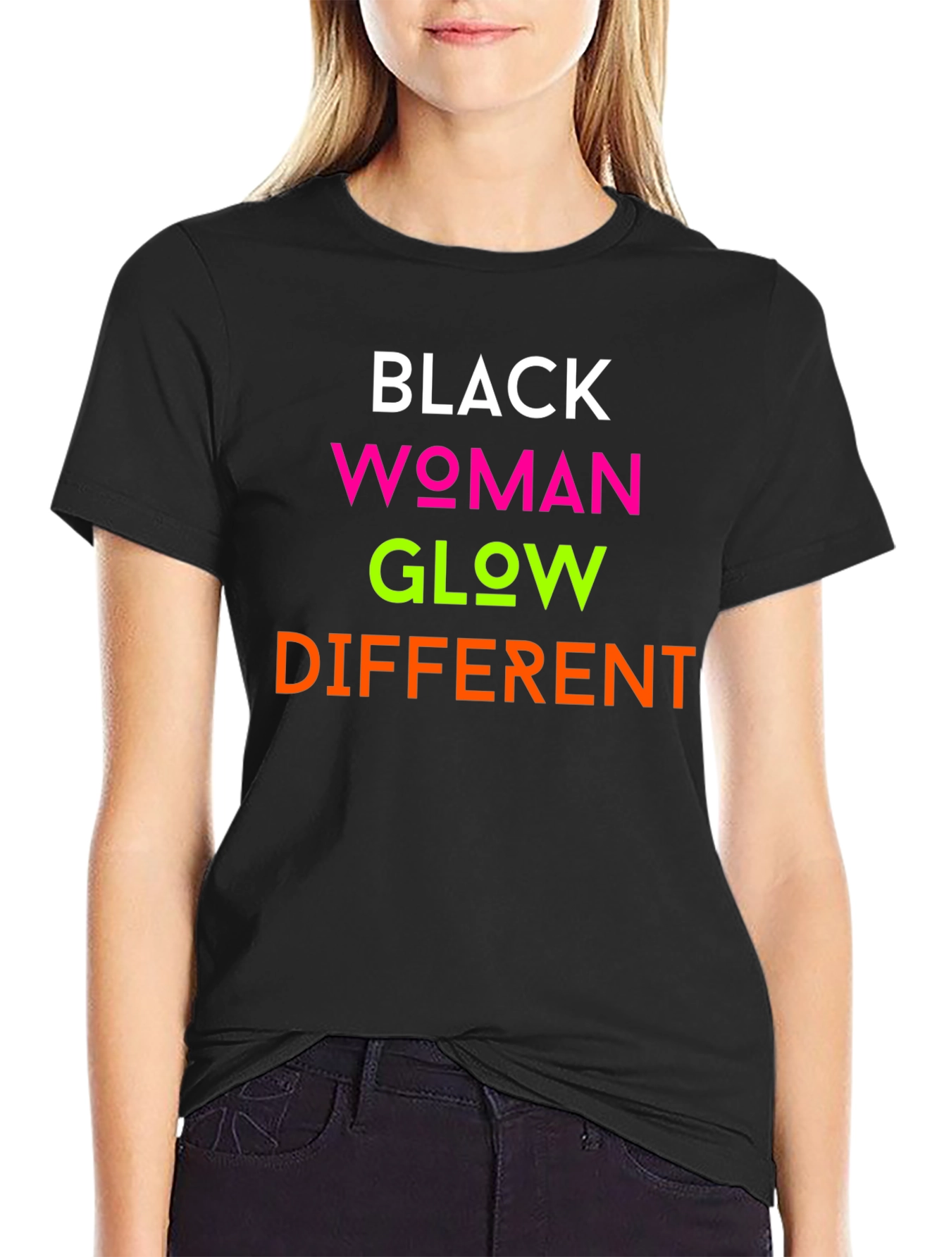 Black Woman Glow Different T-Shirt