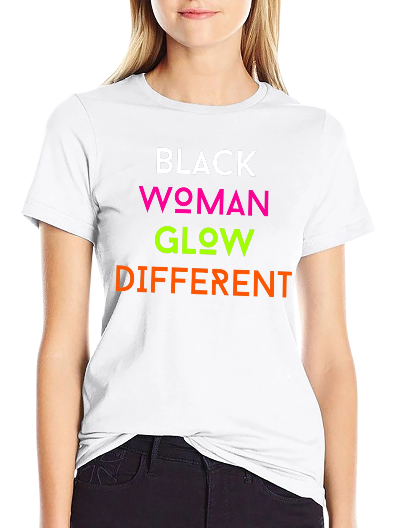 Black Woman Glow Different T-Shirt