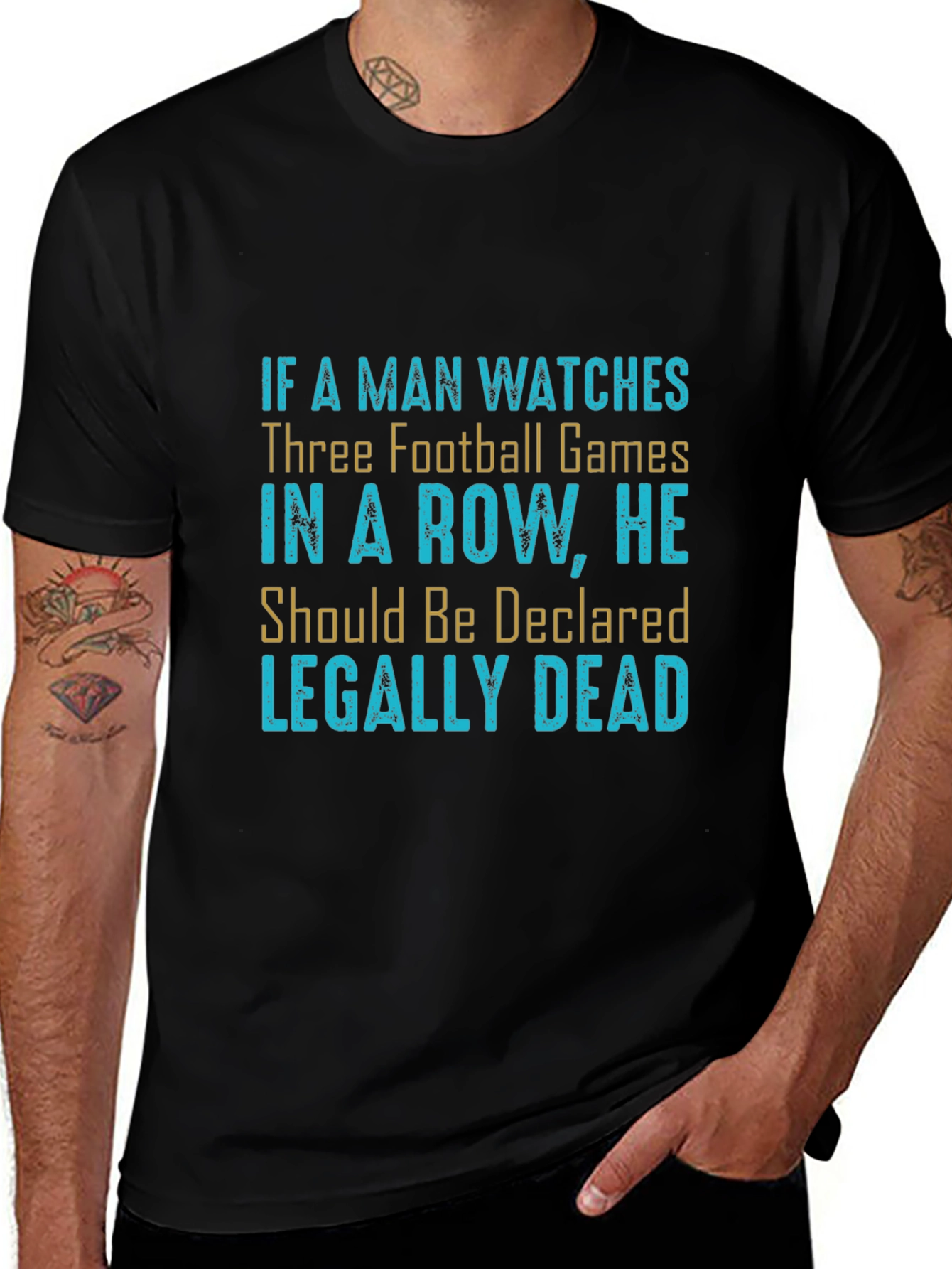 Football Game Humor T-Shirt - Legally Dead