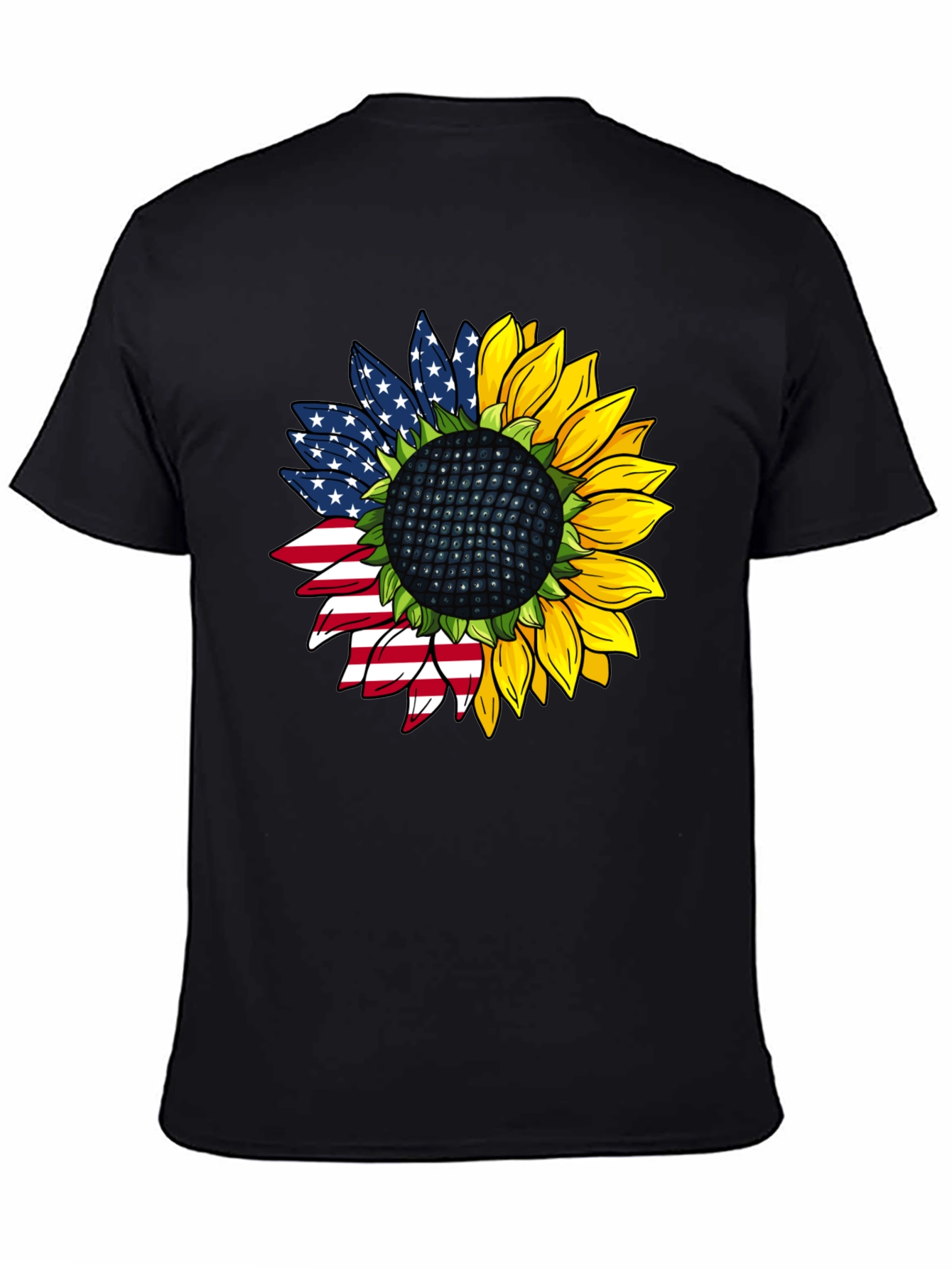 American Flag Sunflower Graphic Tee