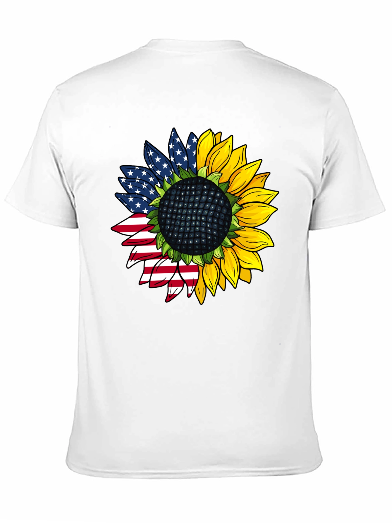 American Flag Sunflower Graphic Tee