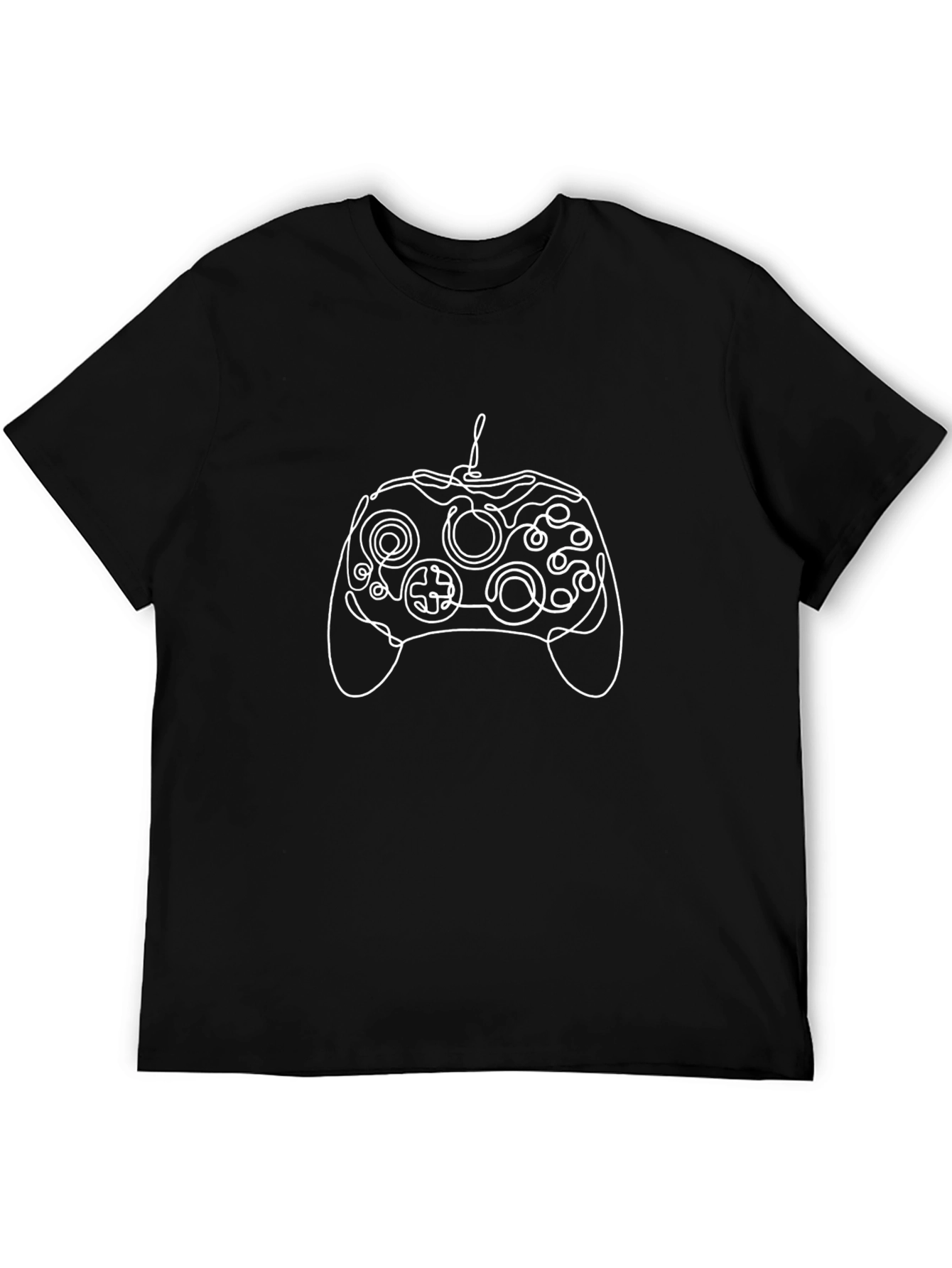 Gamer Tee: Minimalist Controller Line Art T-Shirt