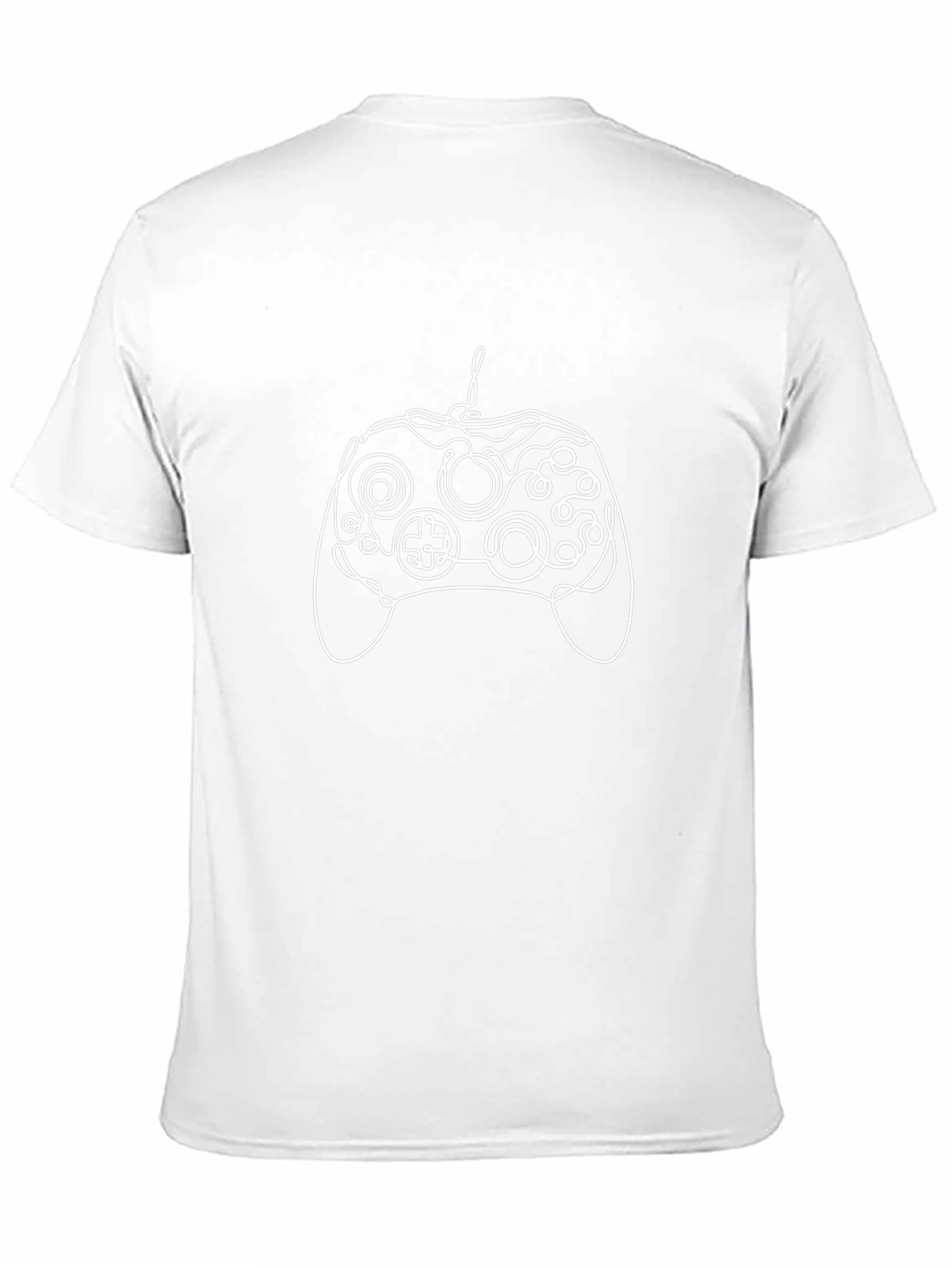 Gamer Tee: Minimalist Controller Line Art T-Shirt