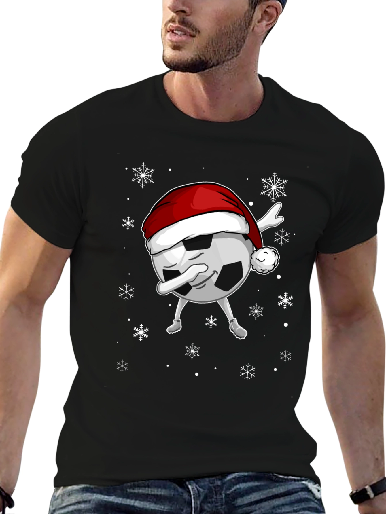 Festive Soccer Christmas T-Shirt