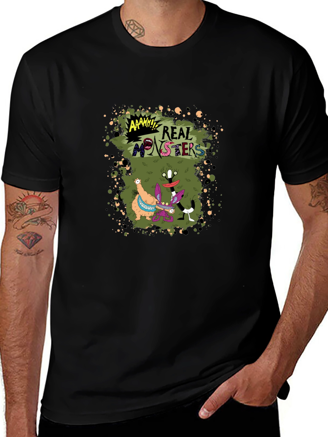 Real Monsters Black T-Shirt