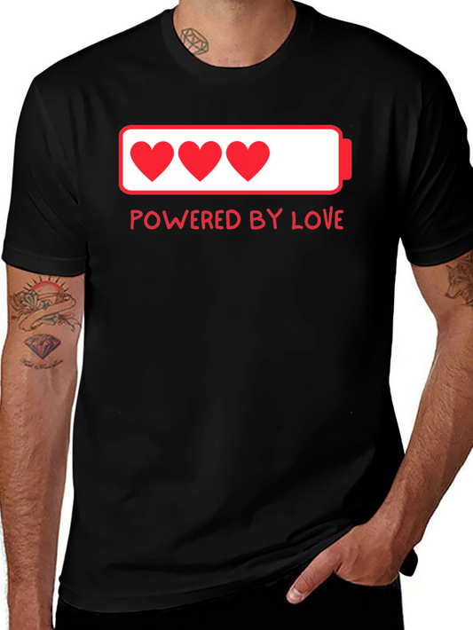 Powered by Love T-Shirt - Black Cotton Tee