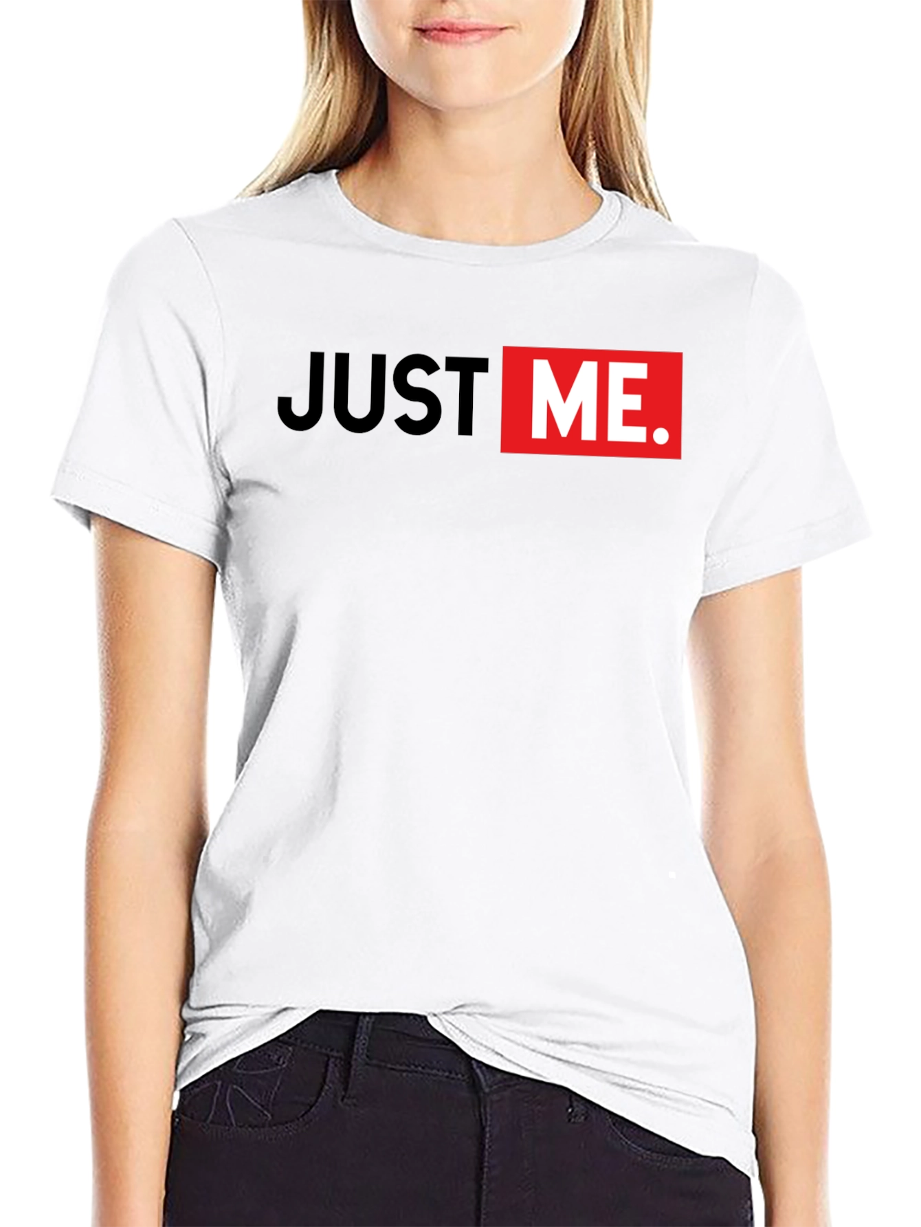 Just Me Graphic Print Mens Black T-Shirt