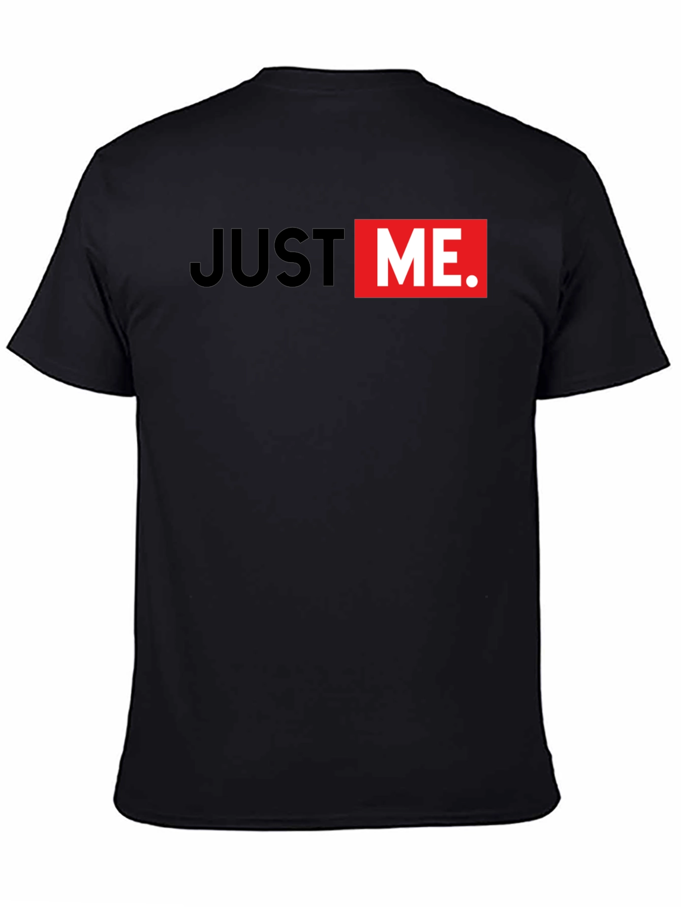 Just Me Graphic Print Mens Black T-Shirt
