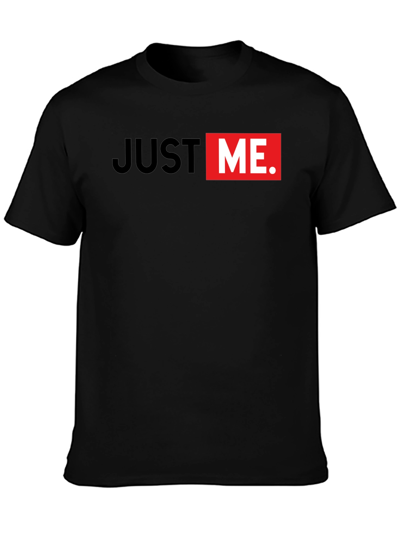 Just Me Graphic Print Mens Black T-Shirt