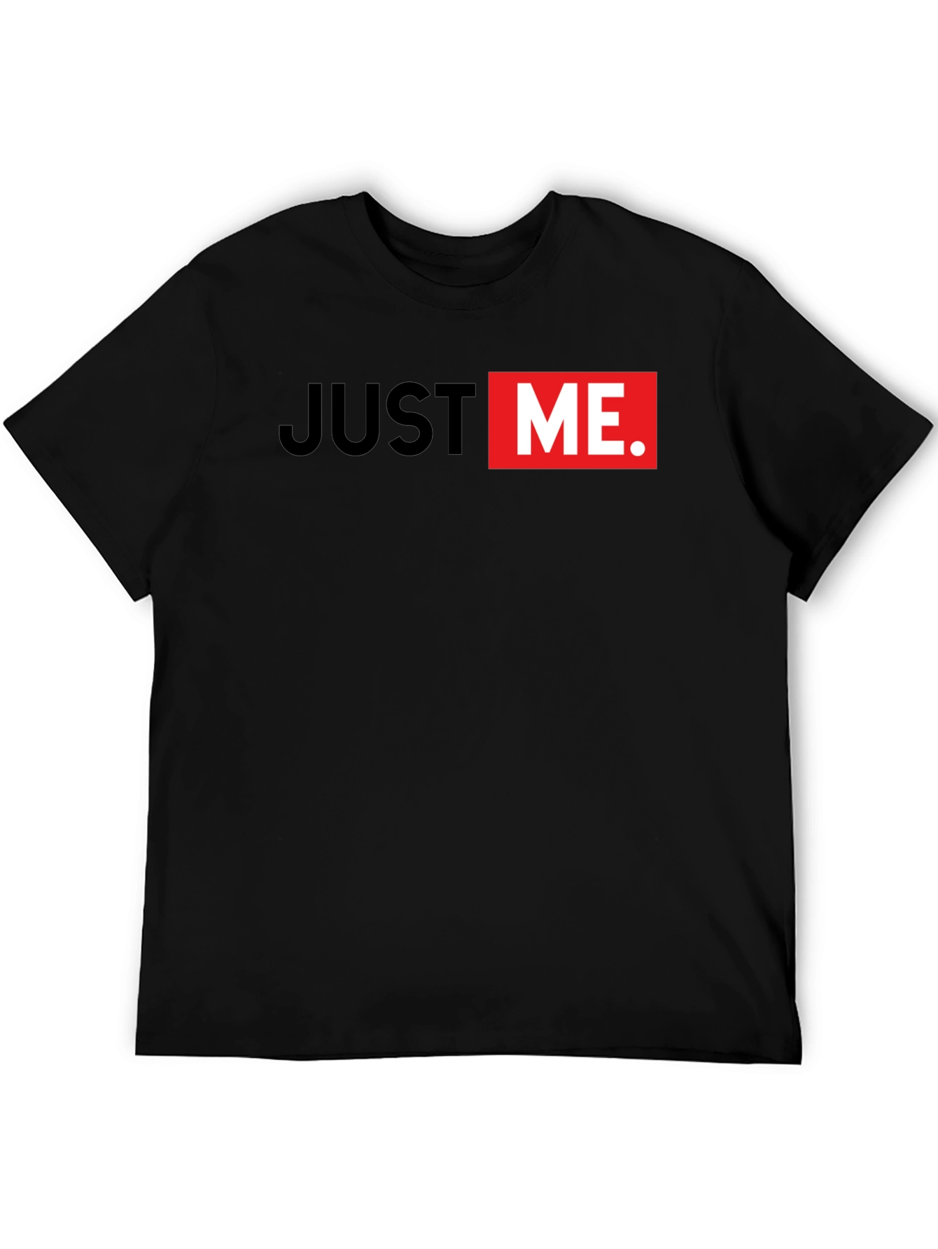 Just Me Graphic Print Mens Black T-Shirt