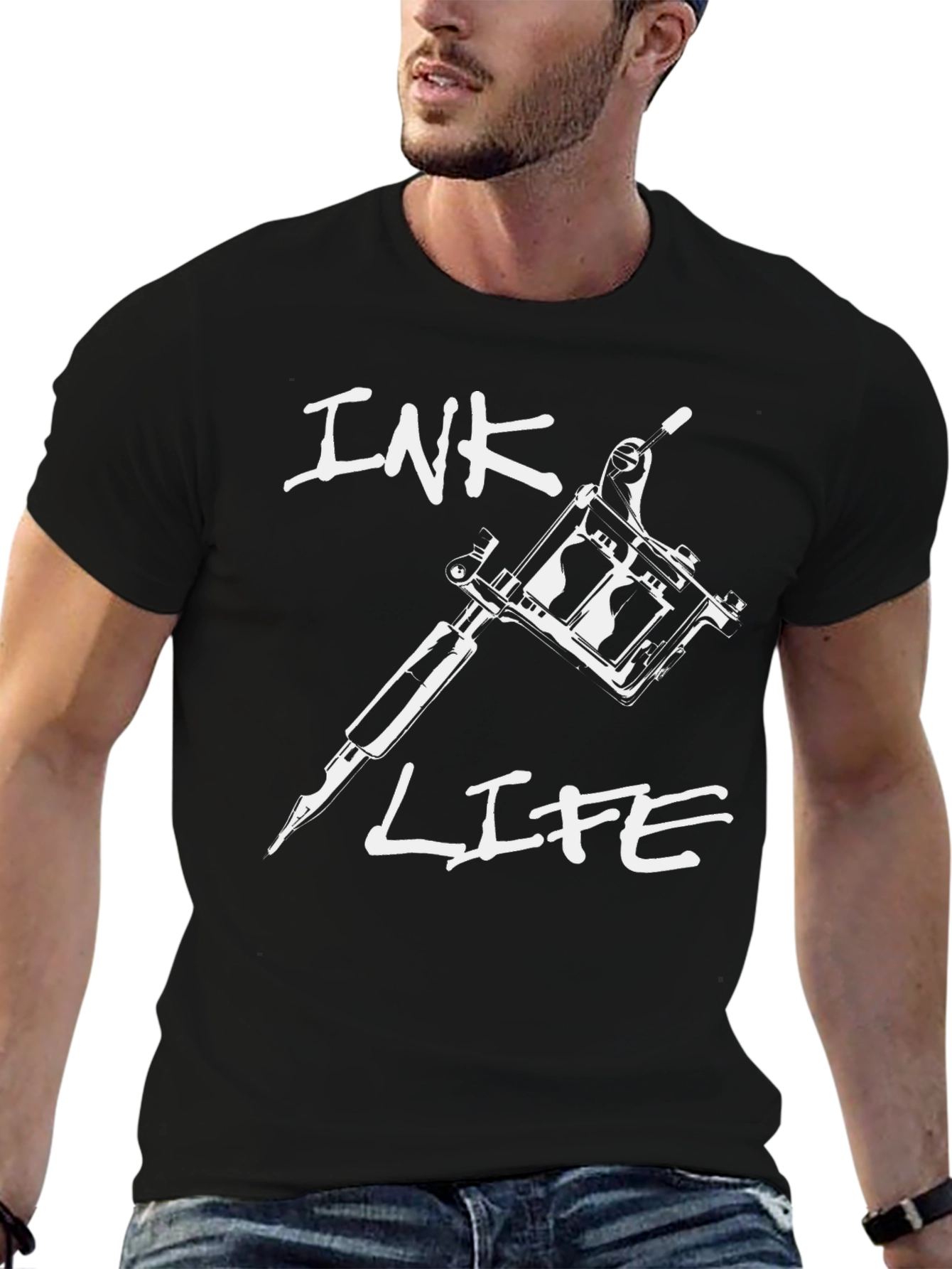 Ink Life Tattoo Gun Graphic T-Shirt