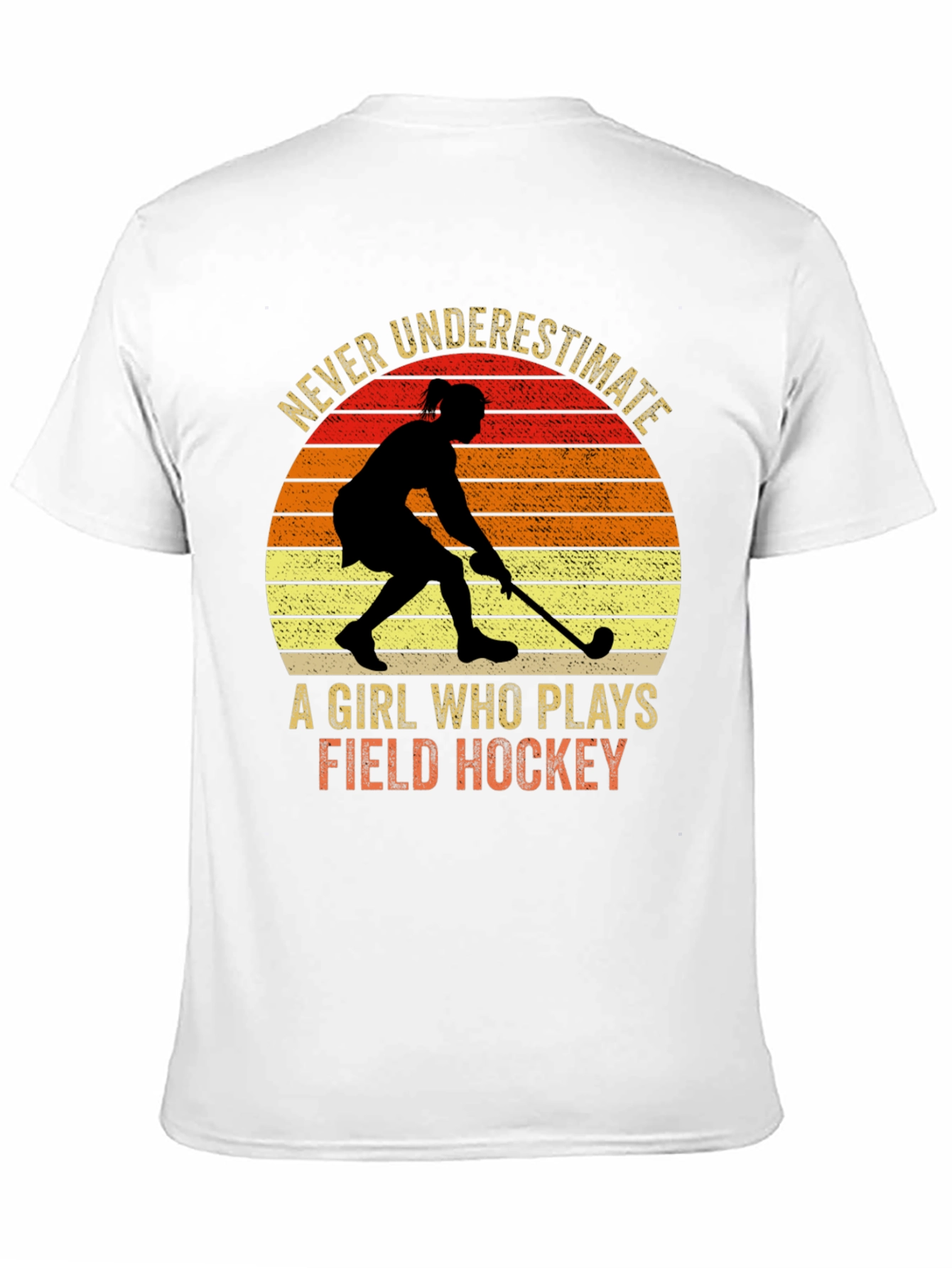 Field Hockey Girl Silhouette Graphic Tee