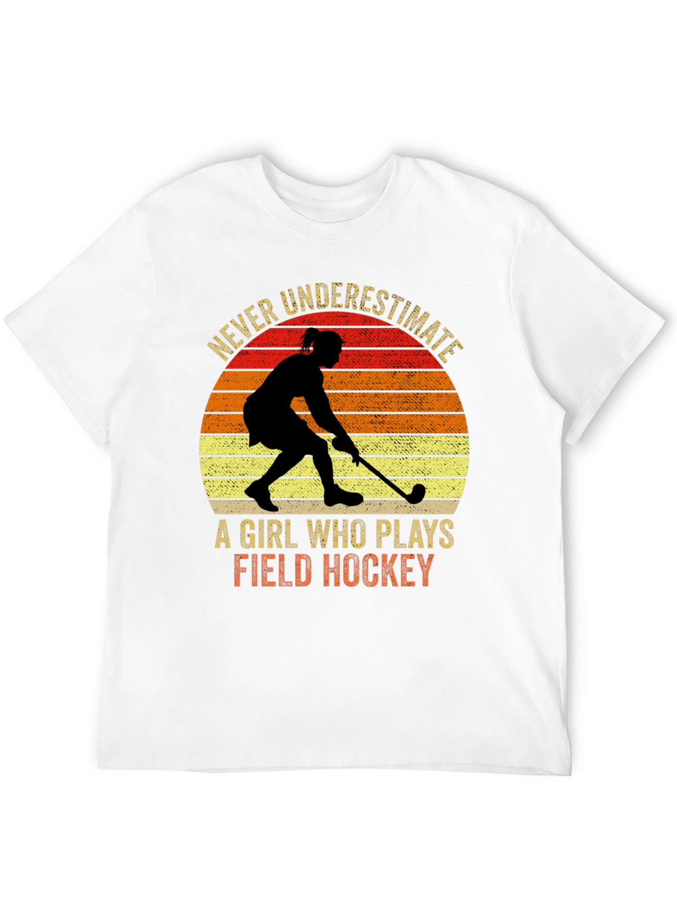 Field Hockey Girl Silhouette Graphic Tee