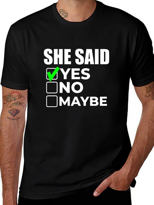 She Said Yes T-Shirt - Engagement Gift